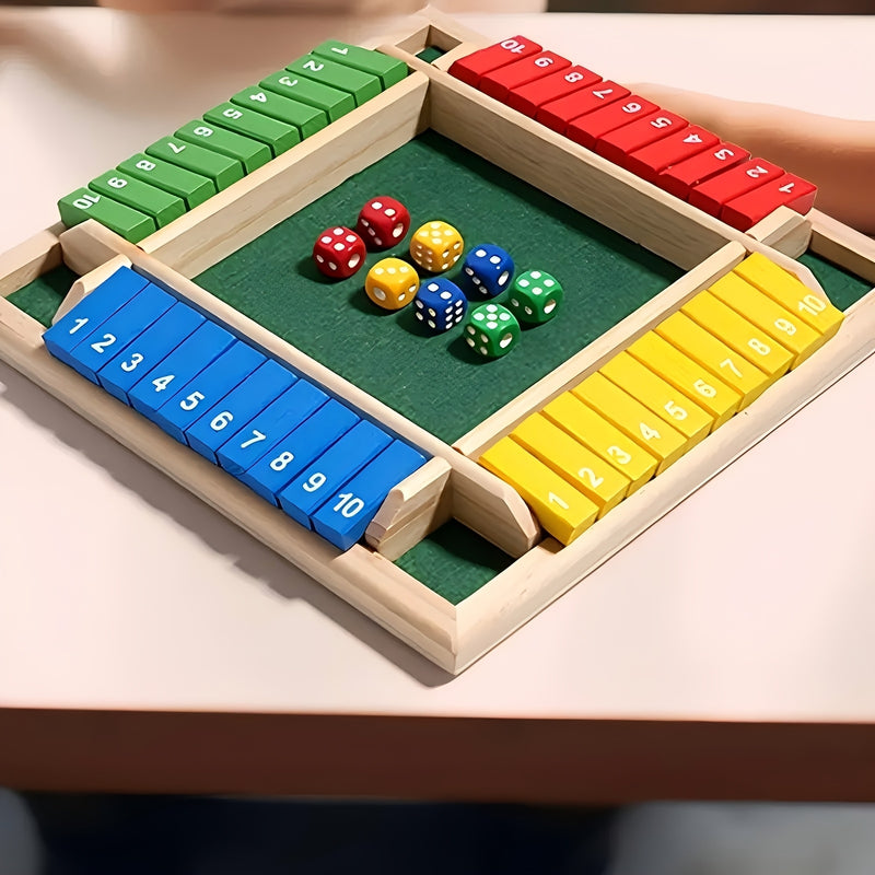 Jogo de Dados em Madeira – Diversão Educativa para Toda a Família