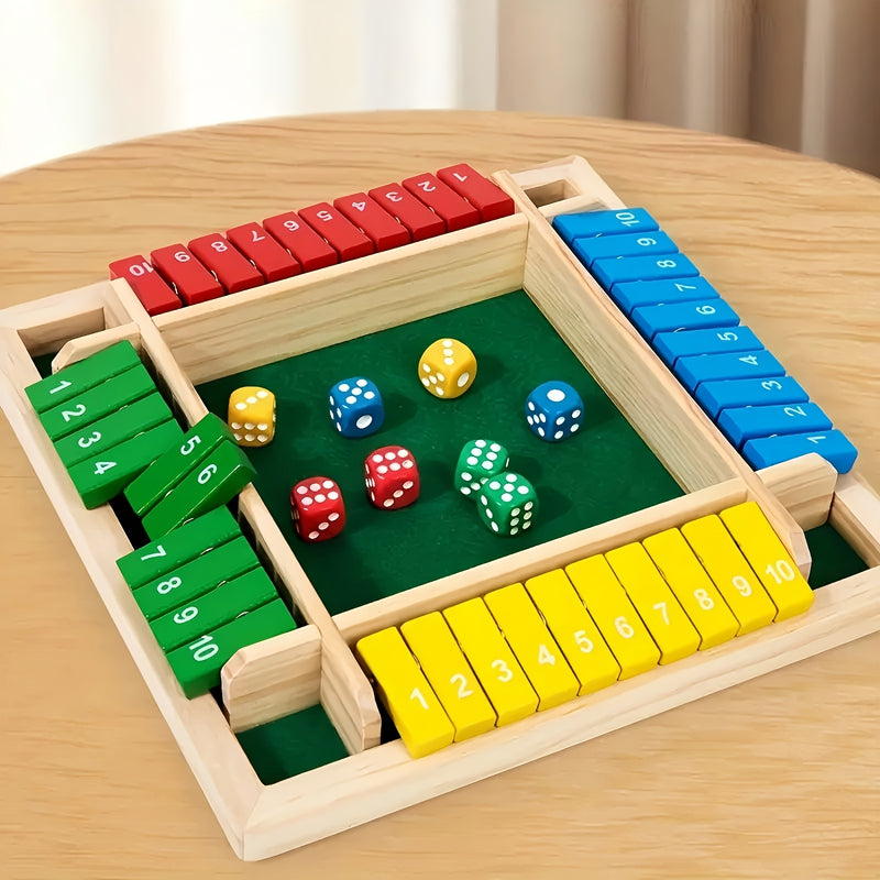 Jogo de Dados em Madeira – Diversão Educativa para Toda a Família
