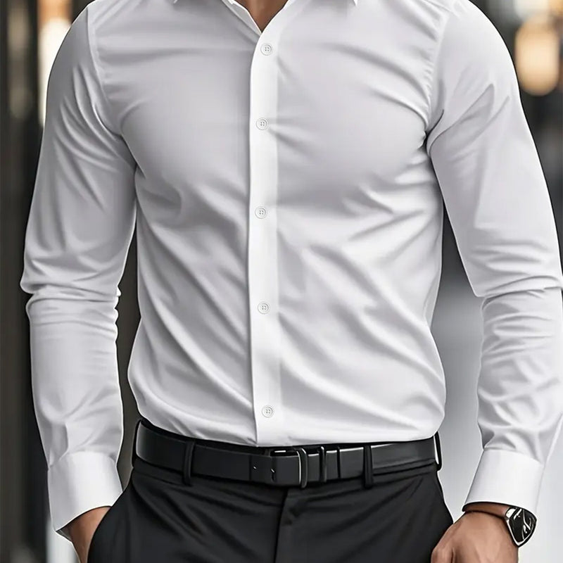 Camisa Casual com Lapela – Elegante, Leve e Versátil