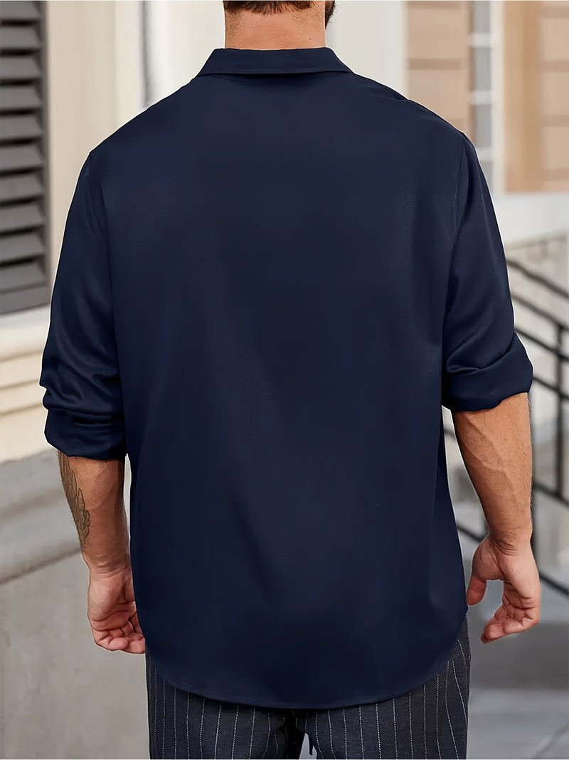 Camisa Casual com Lapela – Elegante, Leve e Versátil