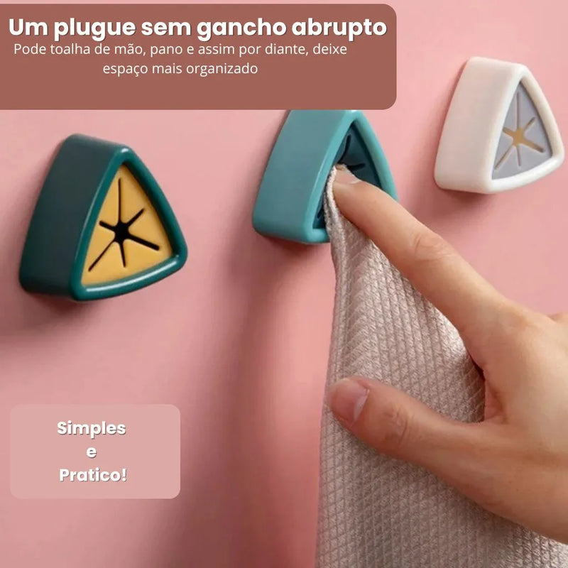 Gancho de Parede com Presilha de Silicone – Sem Furar a Parede