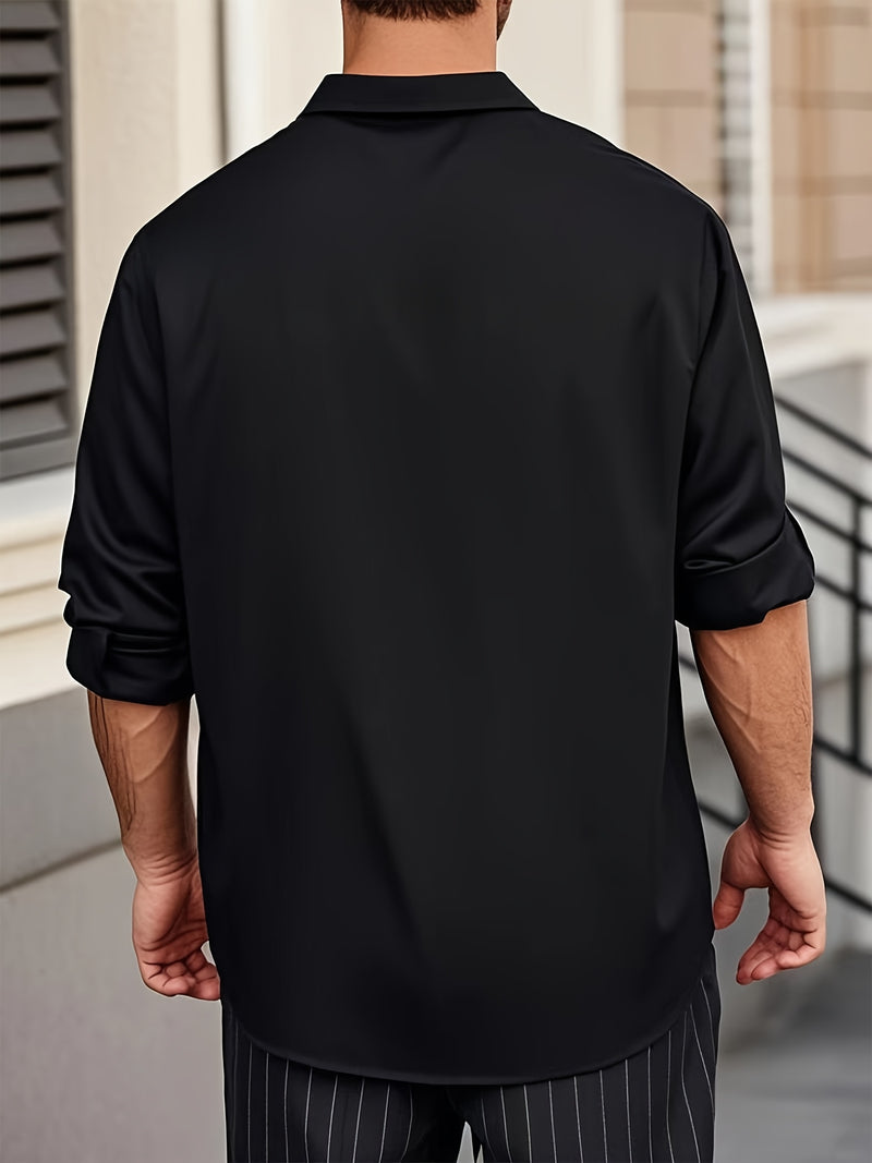 Camisa Casual com Lapela – Elegante, Leve e Versátil