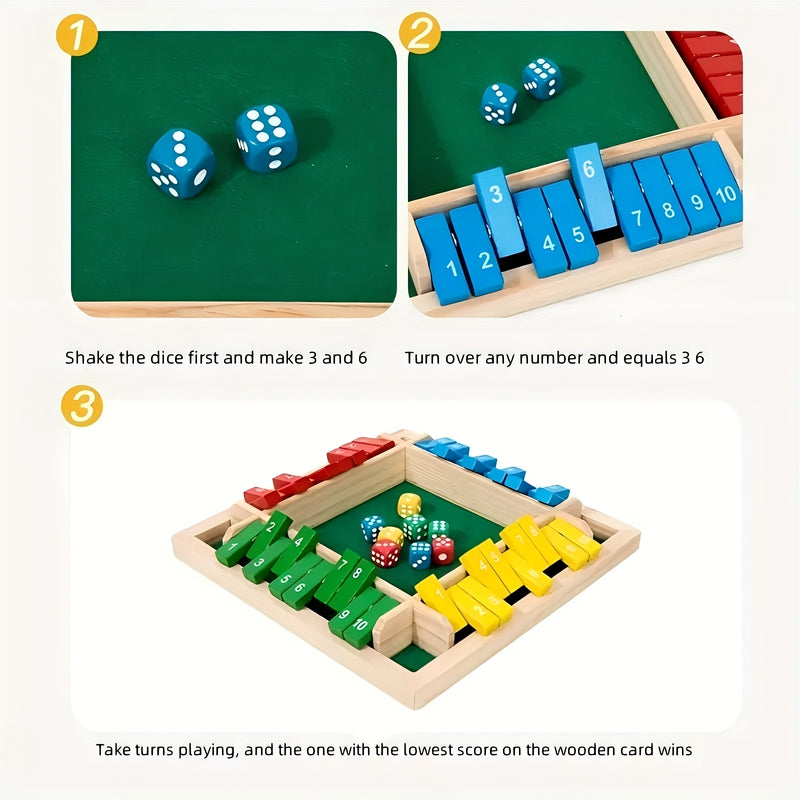 Jogo de Dados em Madeira – Diversão Educativa para Toda a Família