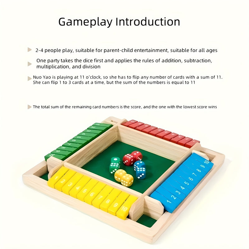 Jogo de Dados em Madeira – Diversão Educativa para Toda a Família