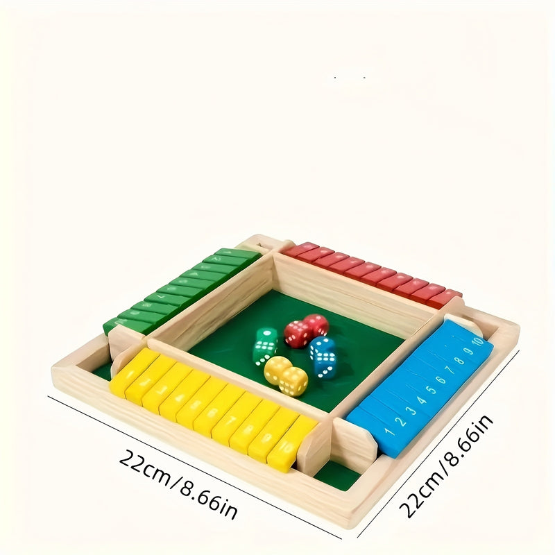 Jogo de Dados em Madeira – Diversão Educativa para Toda a Família